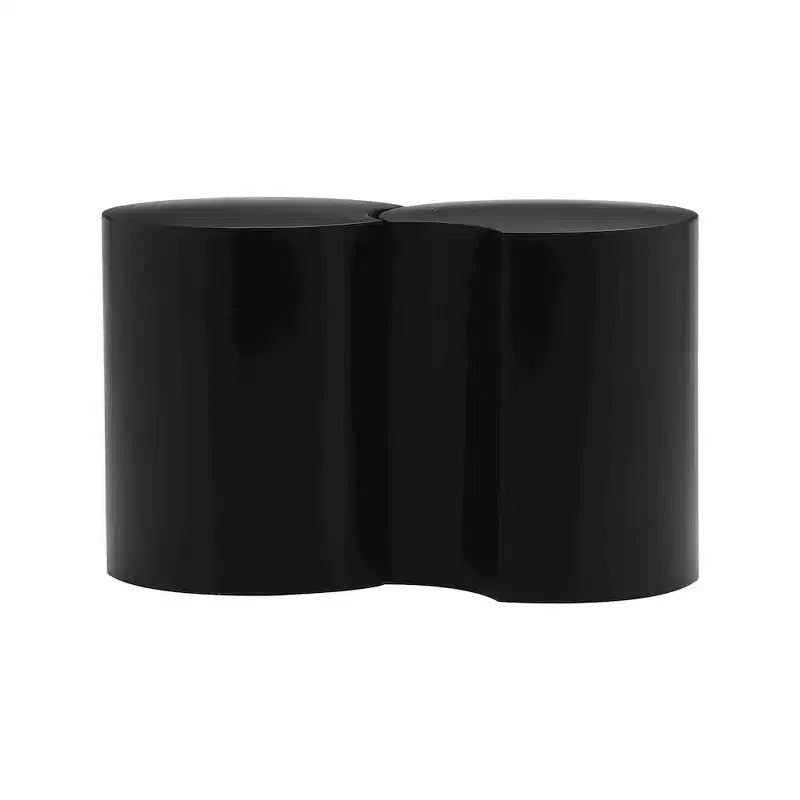 Black Terrazzo Patterned Iron End Table with Modular Design