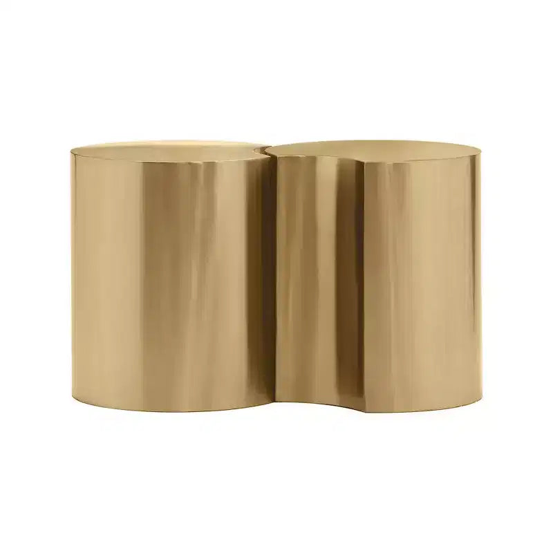 Black Terrazzo Patterned Iron End Table with Modular Design