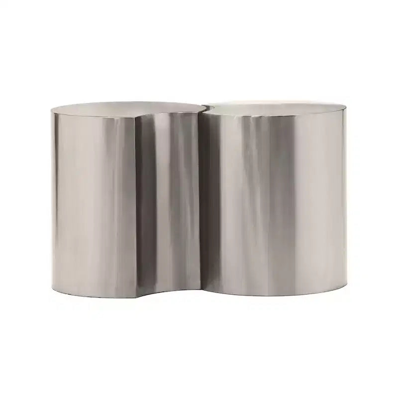 Black Terrazzo Patterned Iron End Table with Modular Design