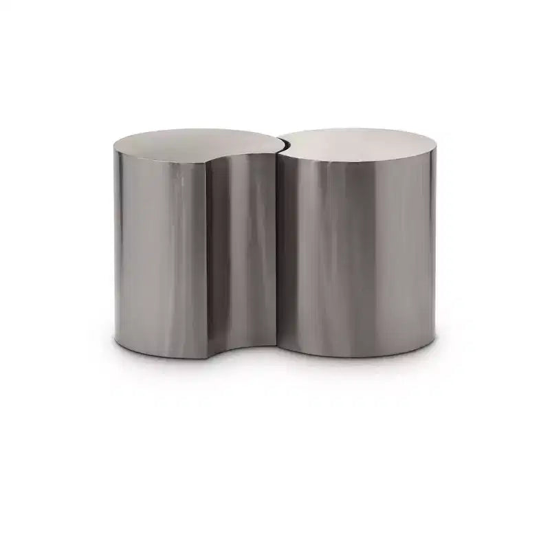 Black Terrazzo Patterned Iron End Table with Modular Design