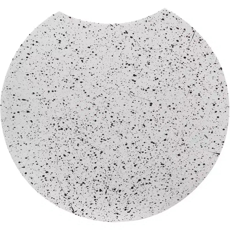 Black Terrazzo Patterned Iron End Table with Modular Design