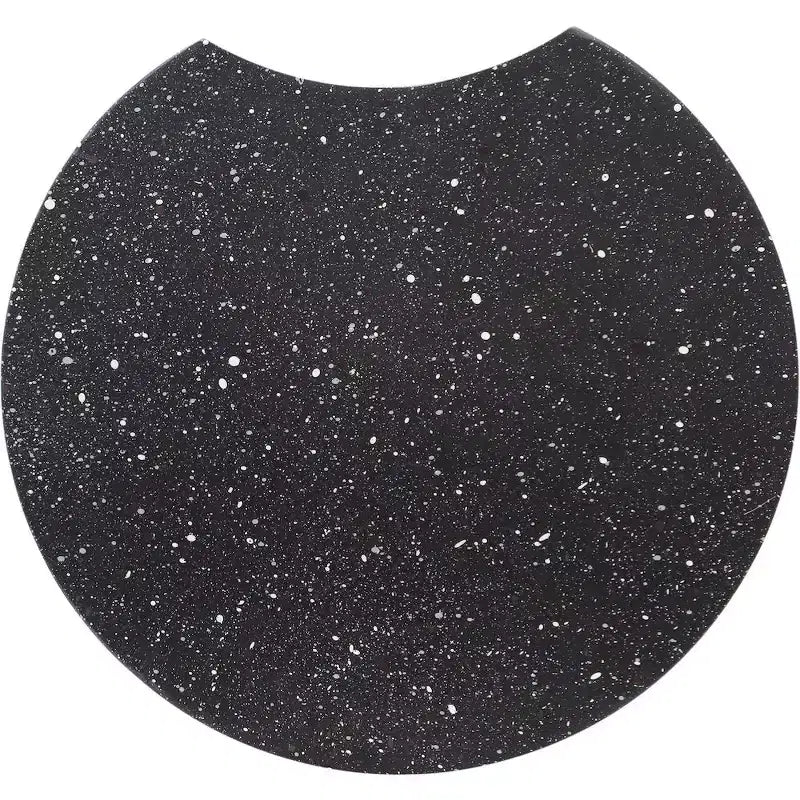 Black Terrazzo Patterned Iron End Table with Modular Design