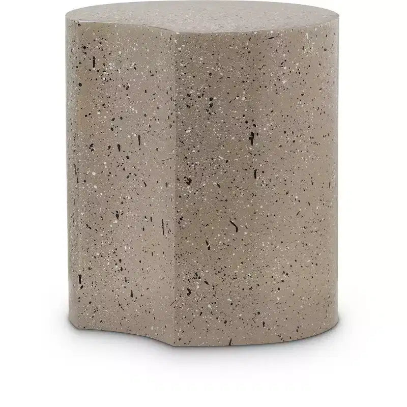 Black Terrazzo Patterned Iron End Table with Modular Design