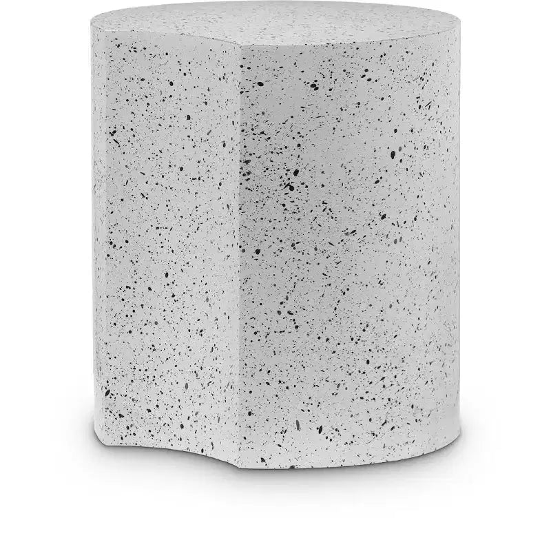 Black Terrazzo Patterned Iron End Table with Modular Design