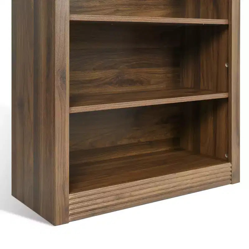 Small Black Arched Bookcase with 4-Tier Storage