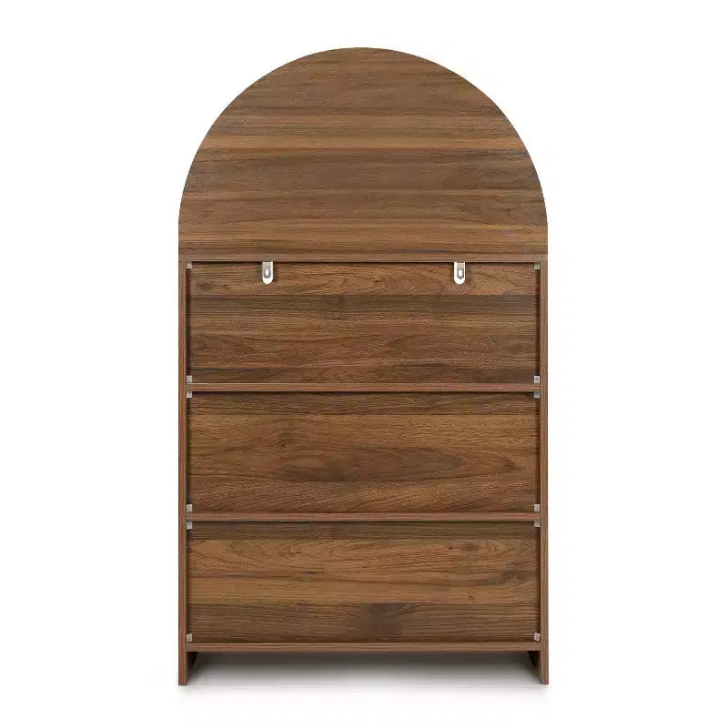 Small Black Arched Bookcase with 4-Tier Storage
