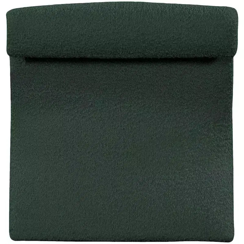 Boucle Fabric Accent Chair, Curved Contemporary Design, Black