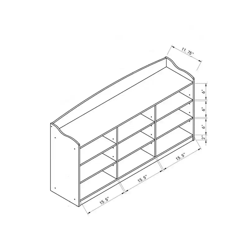Modern Shoe Cabinet with Nine Shelves, Display Cabinet for Living Room, Entryway, Hallway, White
