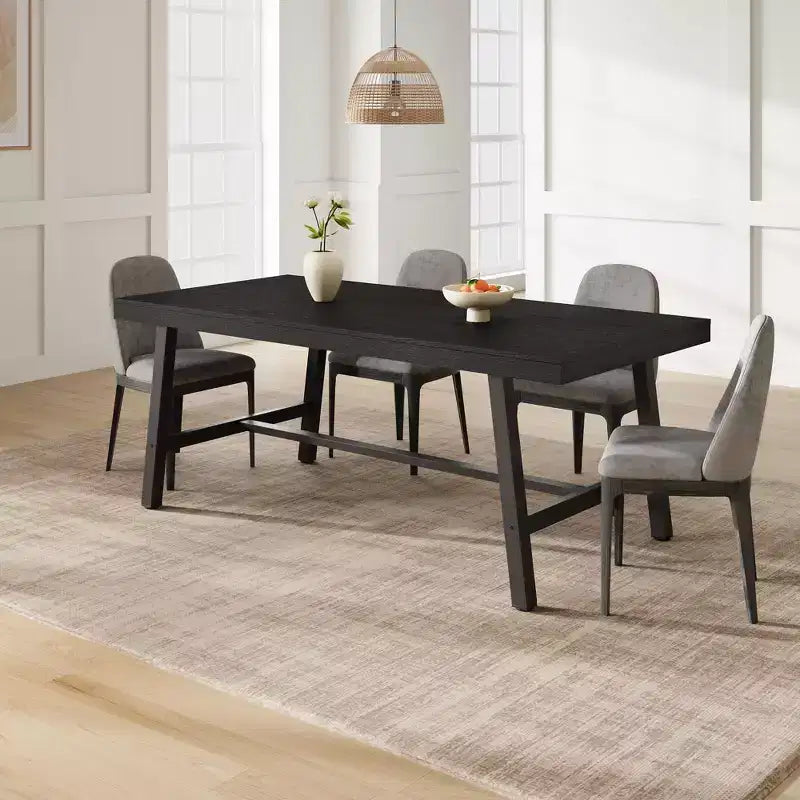 Industrial Dining Table for 6-8 People, 70.87" Long Wooden Kitchen Table with Sturdy Metal Frame & Rustic Brown Finish