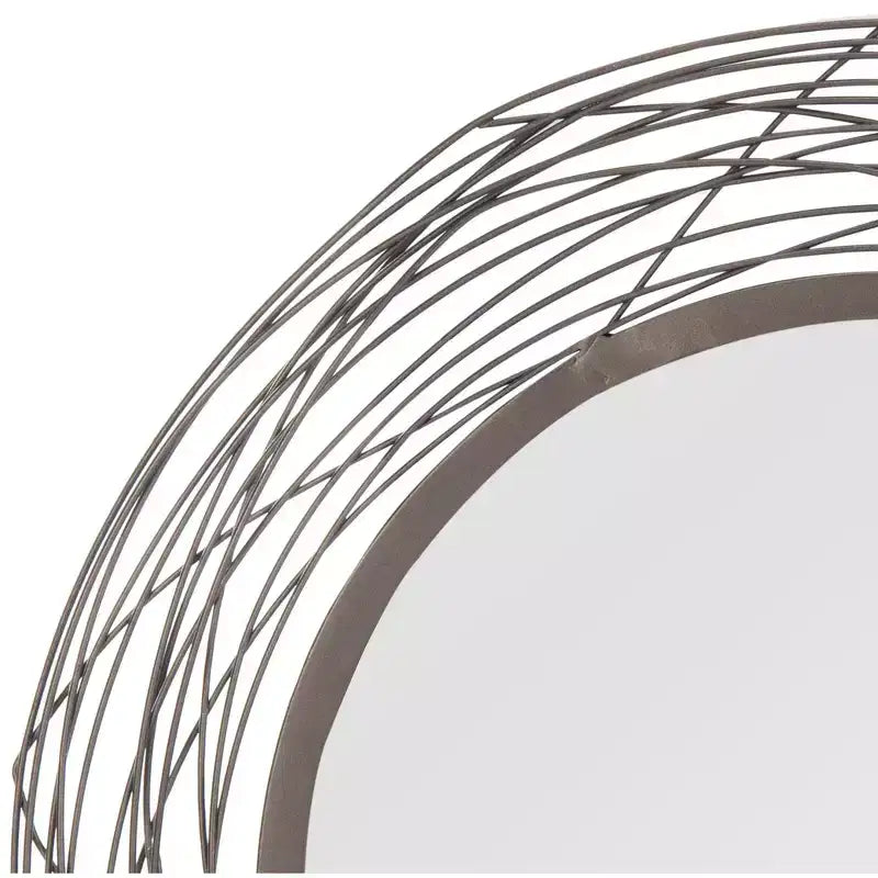 Round Black Wall Mirror 20.8 x 20.8