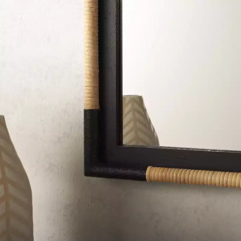 Wall Mirror 23.6 x 36.02 - Natural/Black