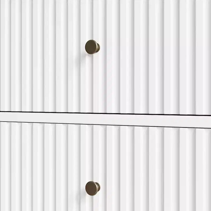 Fluted 6-Drawer Dresser with Soft-Close Drawers, Modern Closet Organizer, White