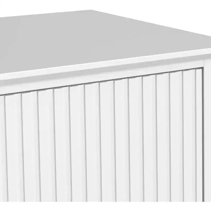 Fluted 6-Drawer Dresser with Soft-Close Drawers, Modern Closet Organizer, White