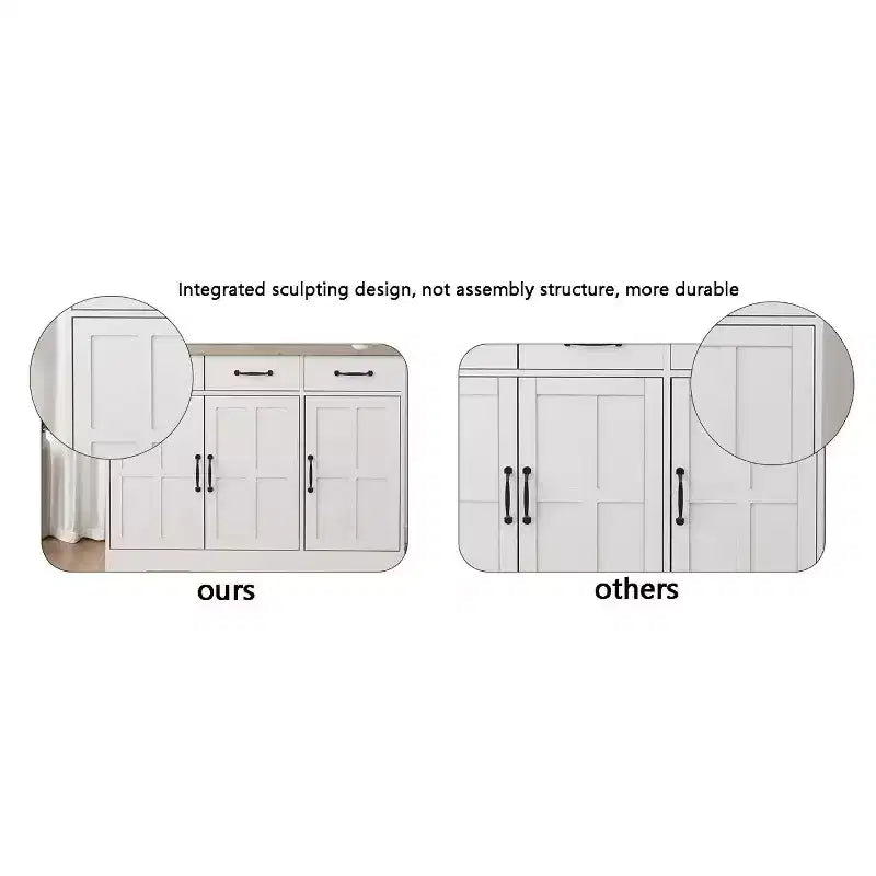 Tall Bathroom Storage Cabinet with Drawer and Double Doors, White