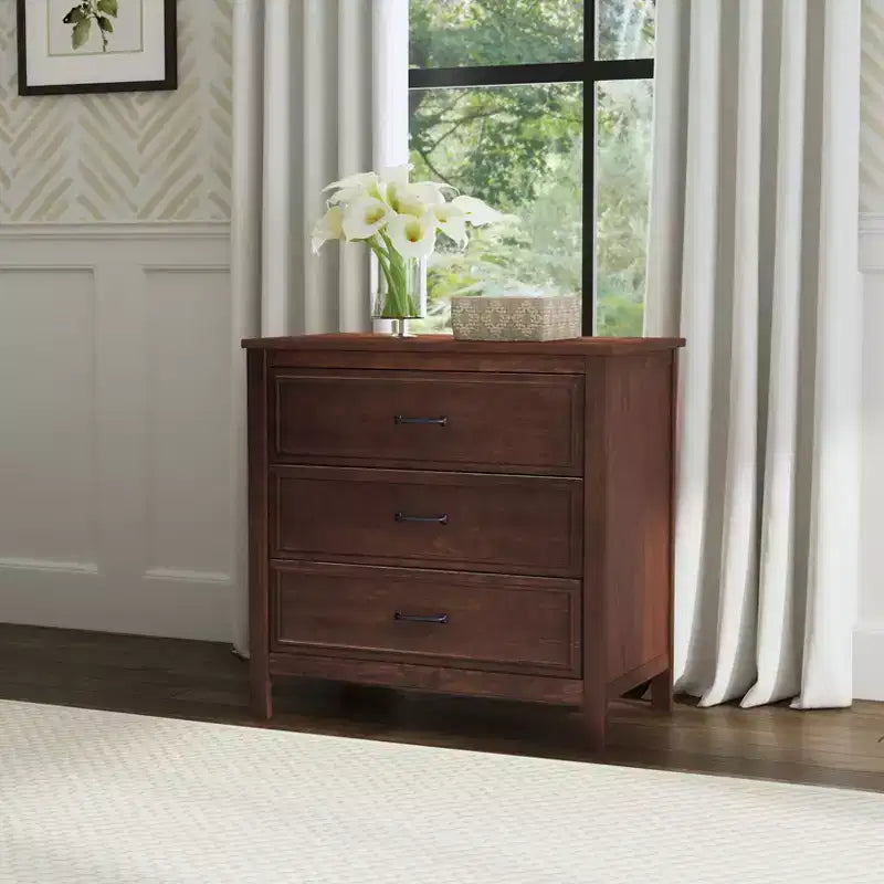 3-Drawer Nursery Dresser, Solid Pine Wood, for Baby & Kids Room